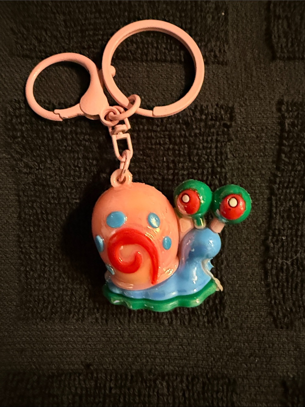 Cute Pink ( Gary ) Snail Keychain Charm by